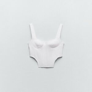 Zara White Corset Top